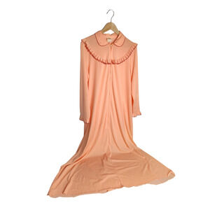 Vintage Montgomery Ward 70s Peach Dressing Gown House Coat PROJECT PIECE M